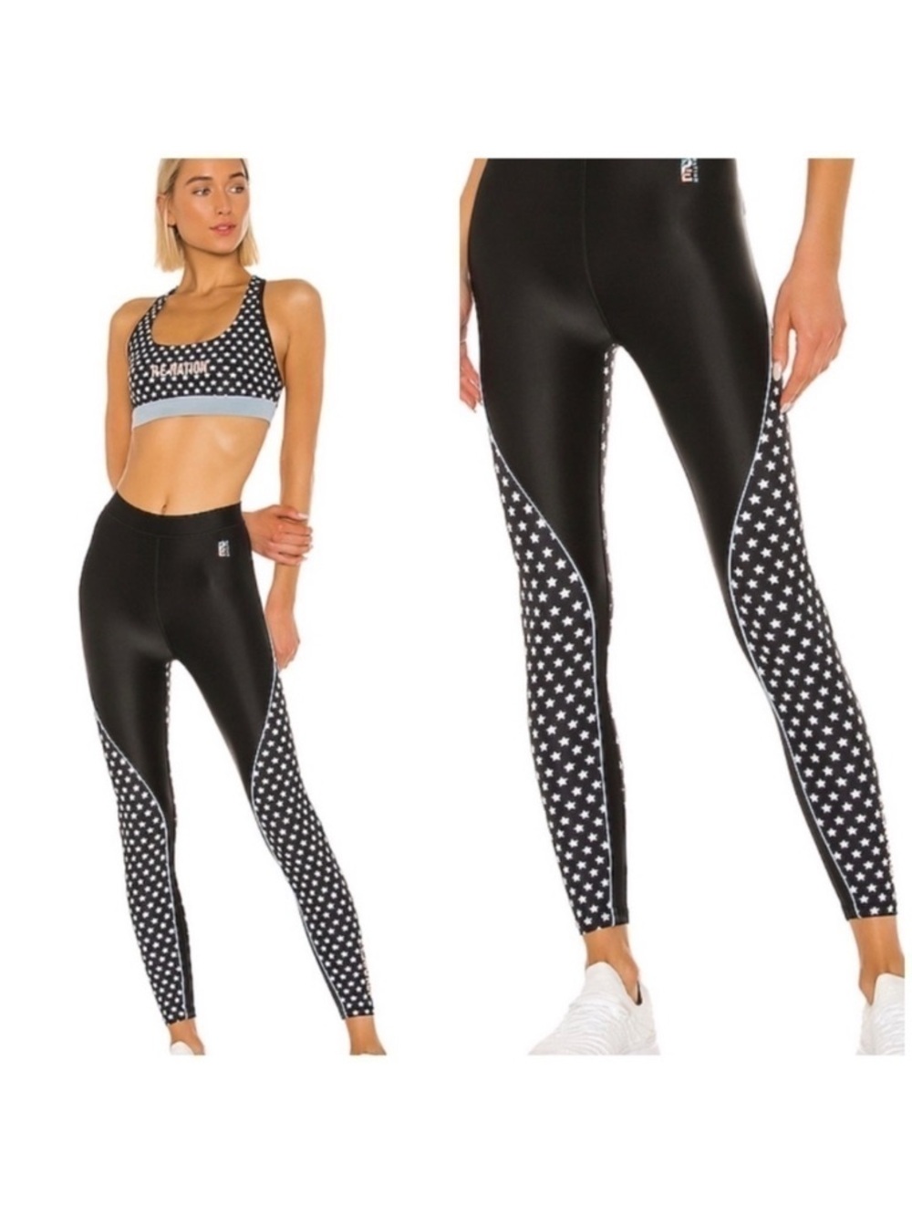P.e Nation Dominion Legging in Black Star Print